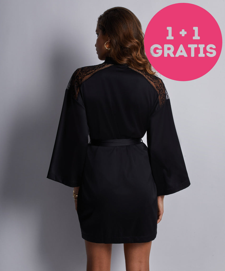 Aubade Midnight Whisper Kimono 2S65 Noir Noir