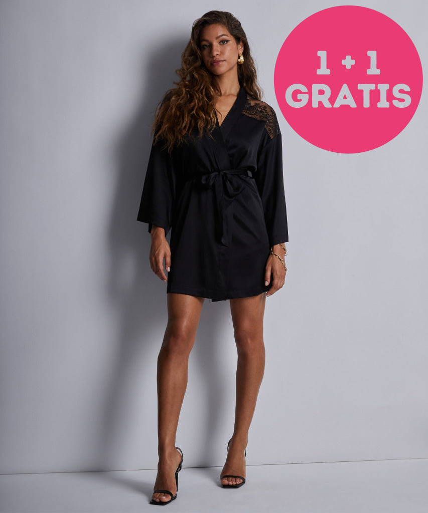 Aubade Midnight Whisper Kimono 2S65 Noir Noir