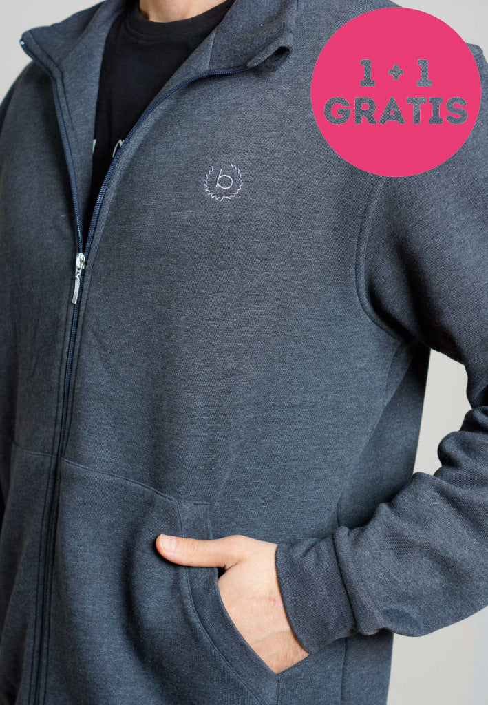 Bugatti Heren 2-Delig Huispak Broek + Vest 054067 831 Grau Dunkel