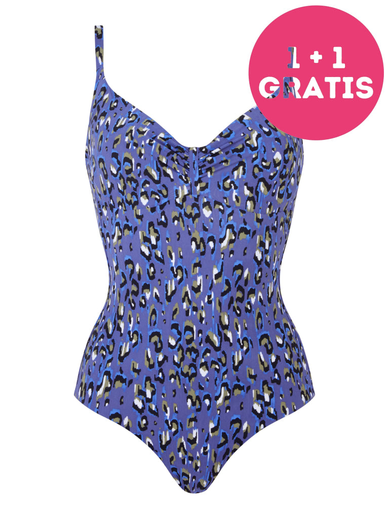 Chantelle Beachwear Eos Badpak Met Beugell C11T70 0J3 Blue Leopard