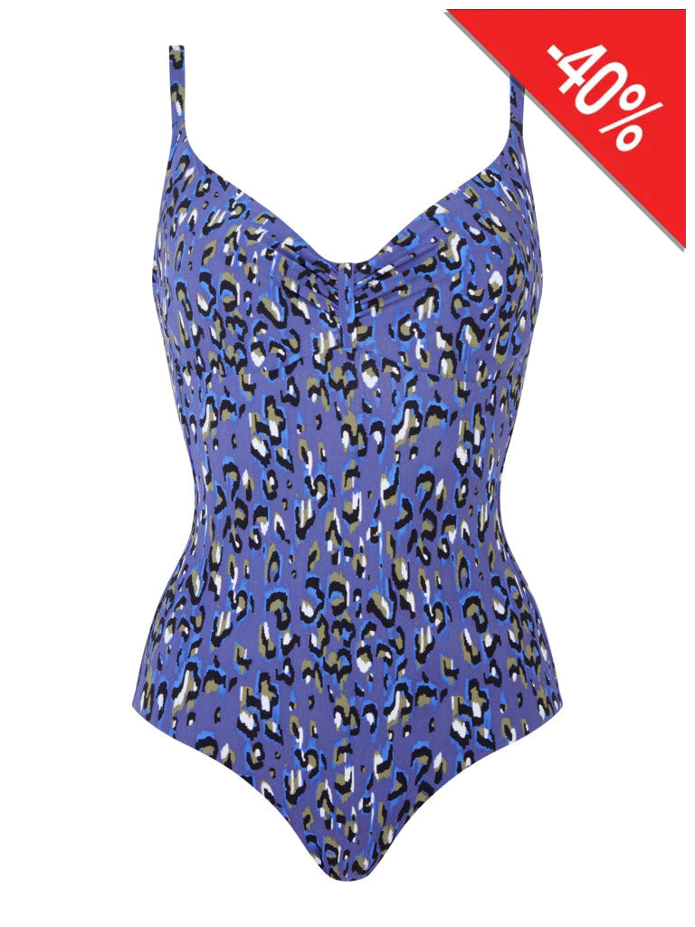 Chantelle Beachwear Eos Badpak Met Beugell C11T70 0J3 Blue Leopard