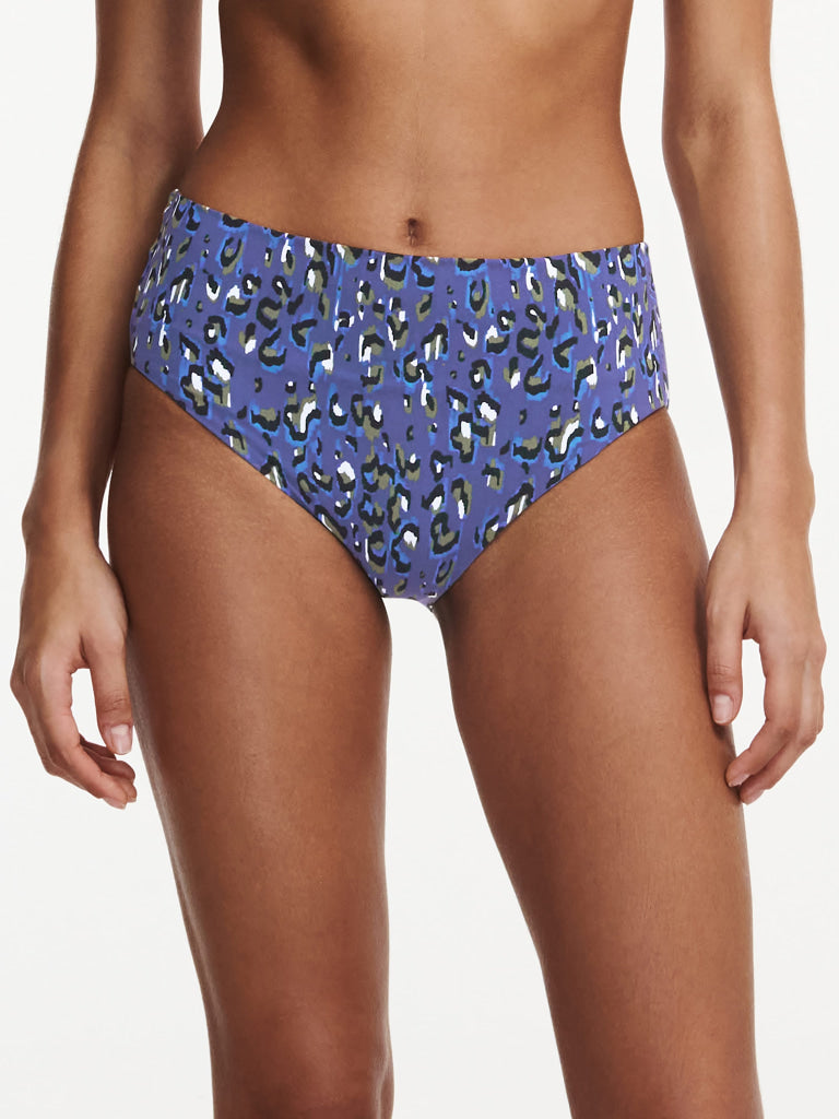 Chantelle Beachwear Eos Bikinislip Hoge Taille C11T80 0J3 Blue Leopard 38