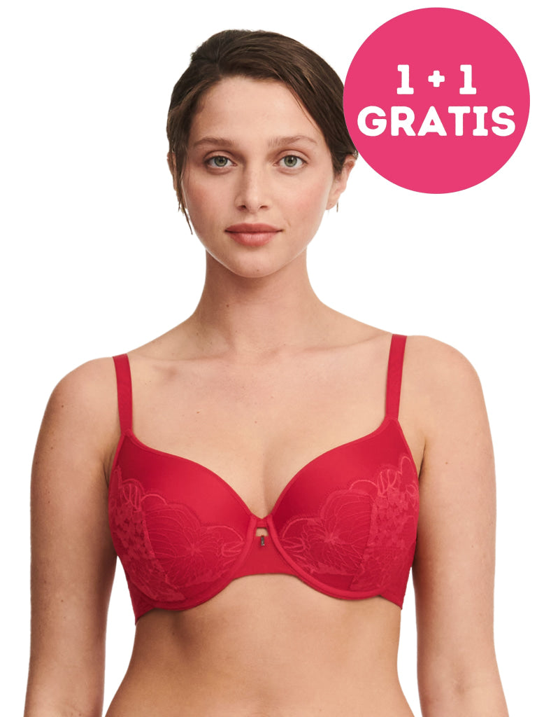 Chantelle Midnight Flowers T-Shirt Beha C12N60 05W Scarlet 70 / B