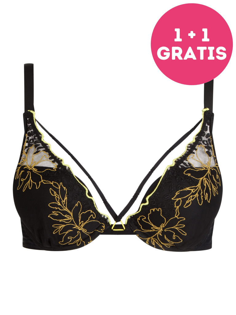 Chantelle SPICE Push up C22BNR 0IU BLACK/YELLOW