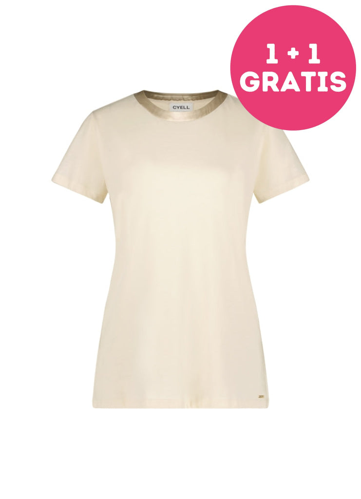 Cyell Essentials Pyjamashirt Korte Mouw 330101 076 Ivory 36