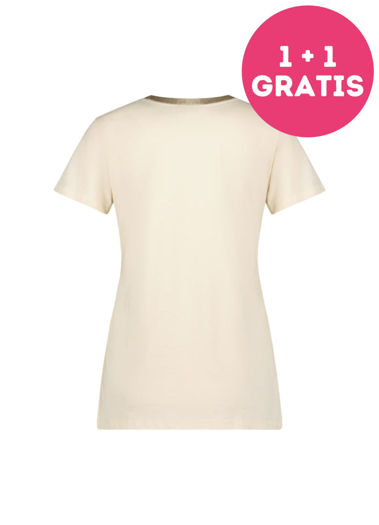Cyell Essentials Pyjamashirt Korte Mouw 330101 076 Ivory