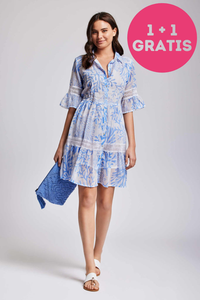 Iconique Coral Beach Sandra Shirt Dress Ic24-057 Mltb S