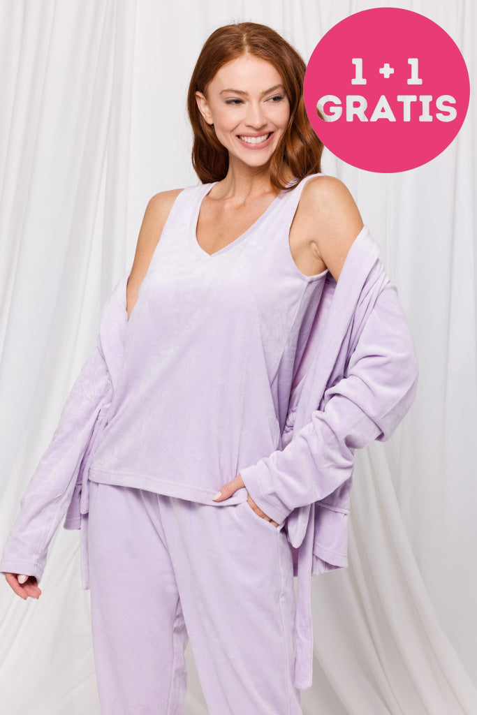 Lords & Lilies 3Delig Huispak Fluweel 232-52-Tpa-V 307 Lila