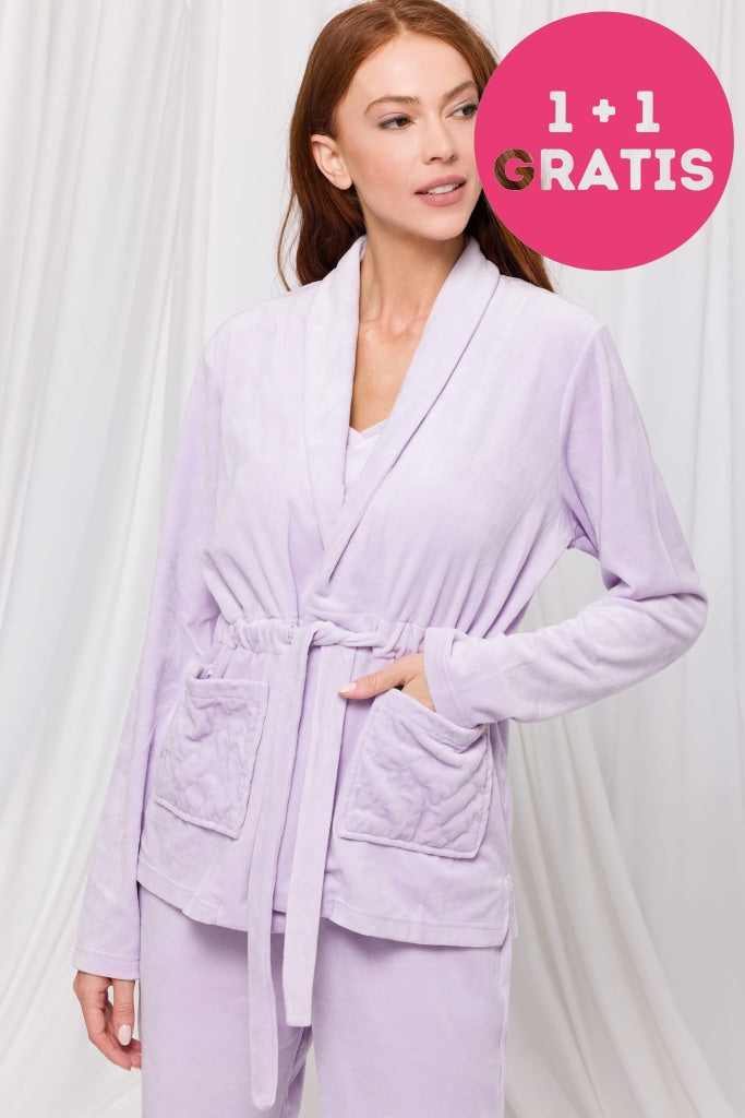 Lords & Lilies 3Delig Huispak Fluweel 232-52-Tpa-V 307 Lila M