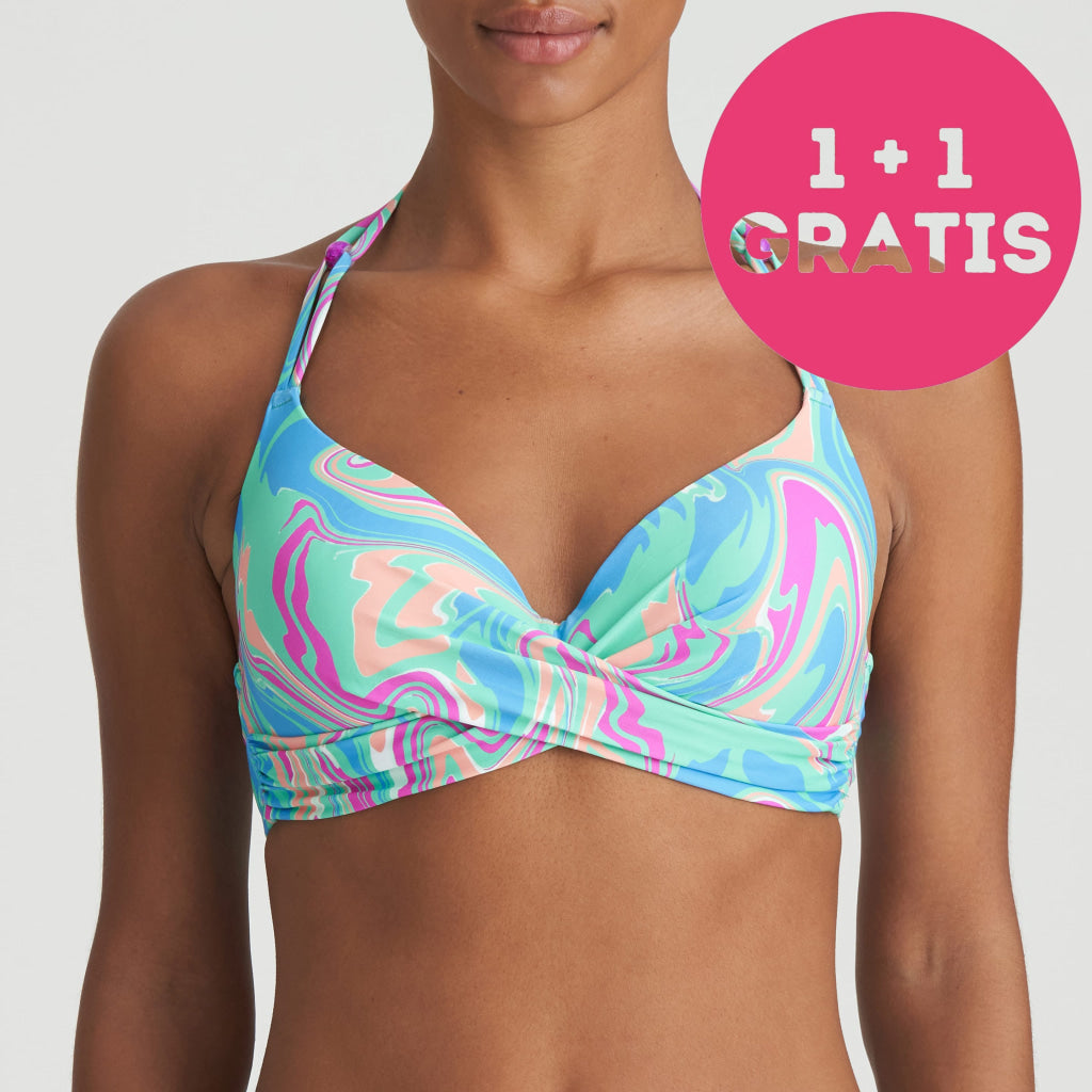 Marie Jo Swim Arubani Voorgevormde Plunge Bikinitop 1007316 Ocs 70 / A