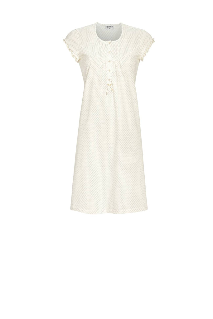 Ringella Nachtkleed Korte Mouw Knoopjes 4261001 134 Creme 36