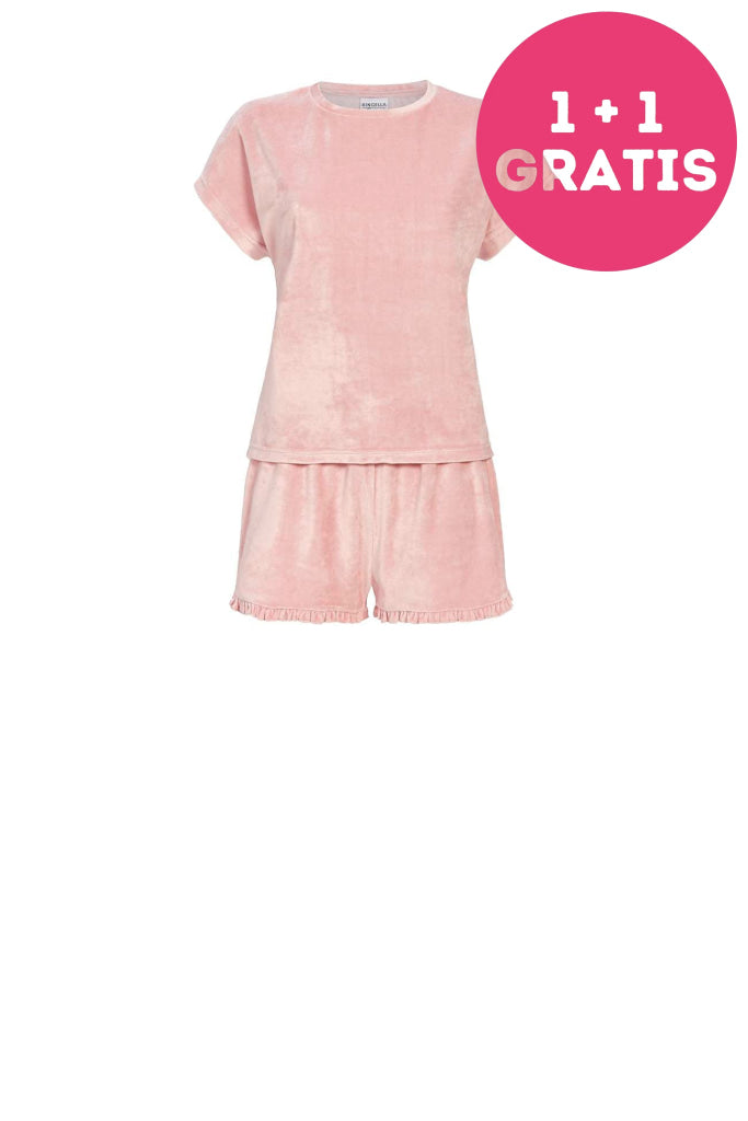 Ringella Pjama Badstof Korte Mouw En Short 4263310 623 Nelke 38