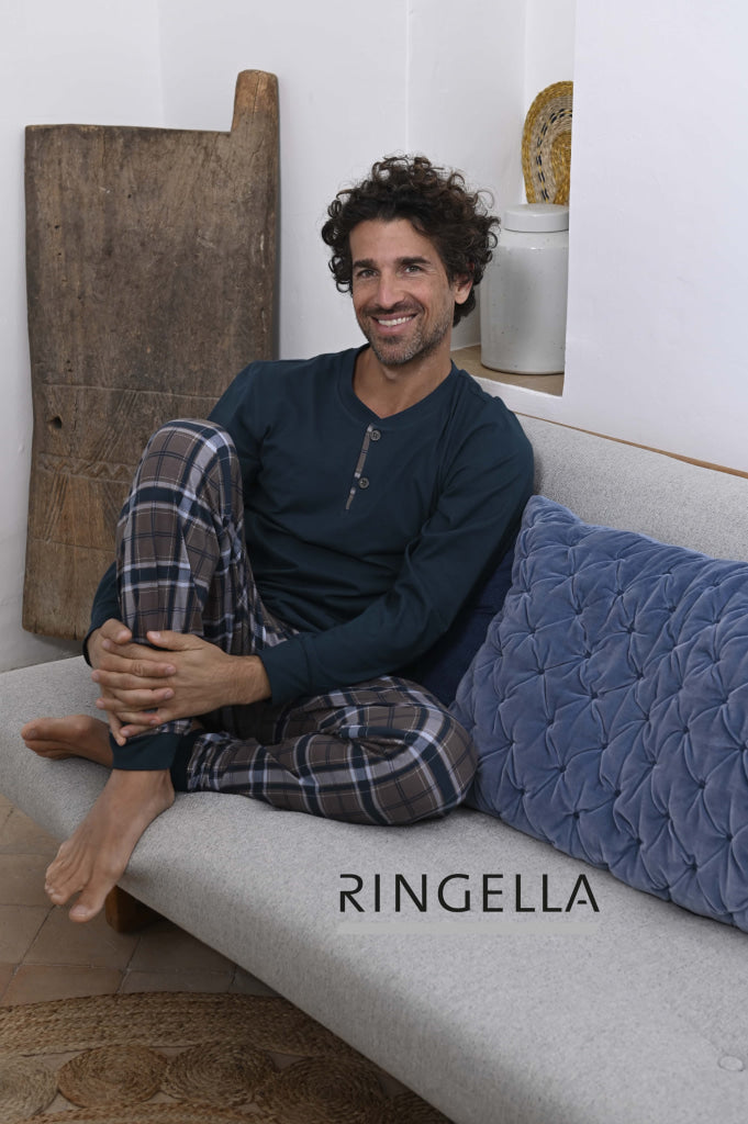 Ringella Pyjama Set Met Lange Broek 3541216 242 Dark Denim 48
