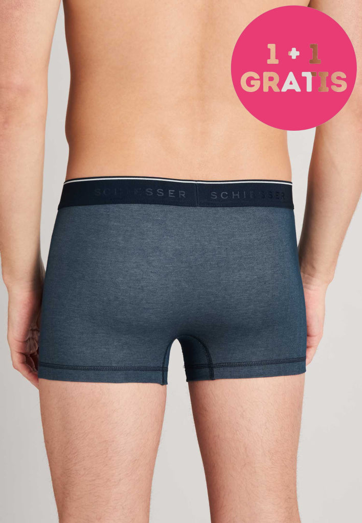 Schiesser Boxer Modalkatoen 175584 824 Indigo: Indigoblauw
