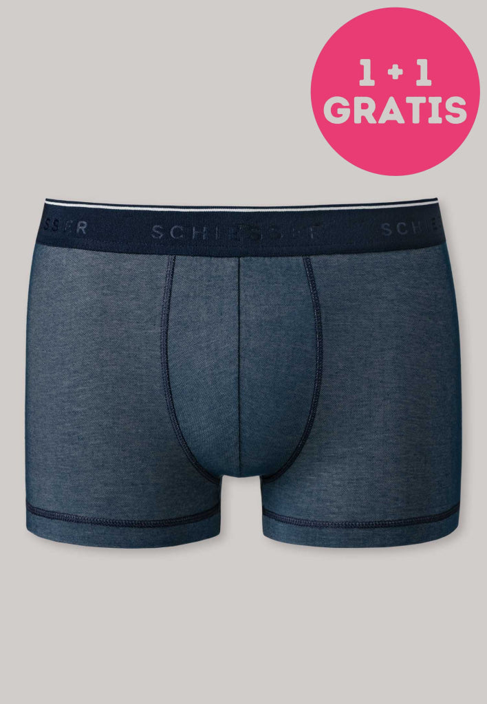 Schiesser Boxer Modalkatoen 175584 824 Indigo: Indigoblauw