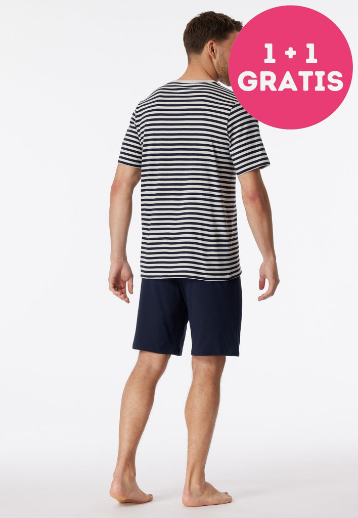 Schiesser Pyjamaset Korte Mouw + Broek 181165 526 Grapefruit