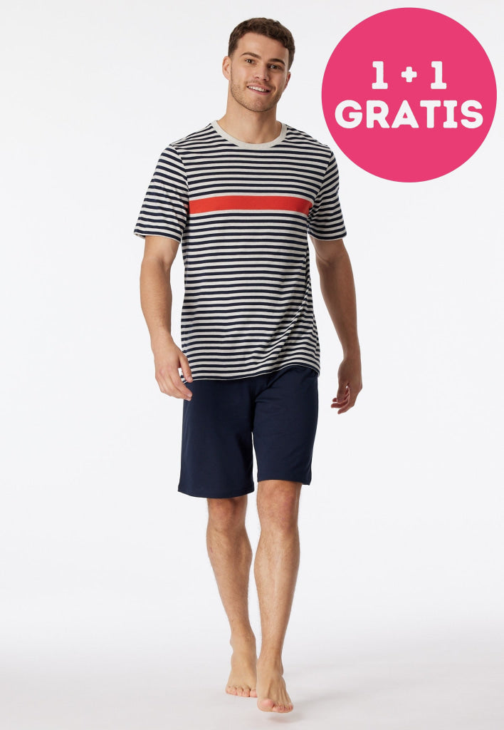 Schiesser Pyjamaset Korte Mouw + Broek 181165 526 Grapefruit
