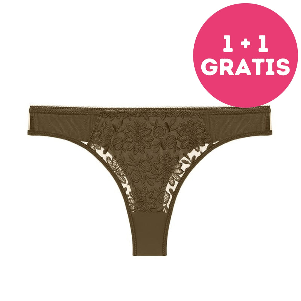 Simone Pérèle Amazone String 1C2710 661 Vert Nomade