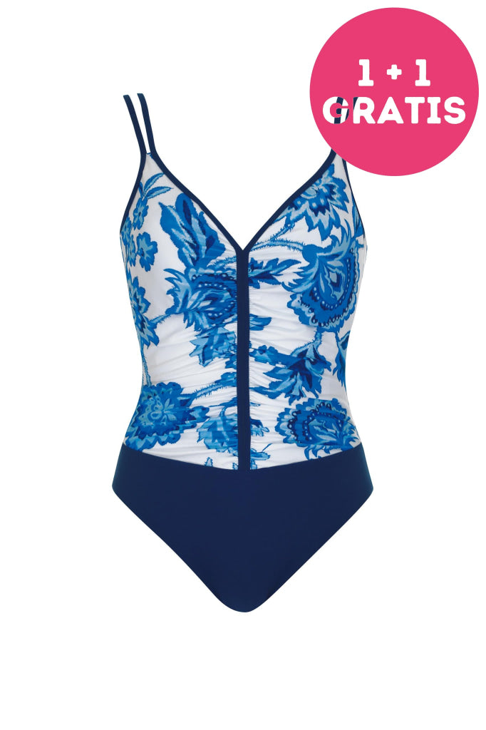 Sunflair Badpak Met Mousse Cups 22084 2601 Blau/Weiss 36 / F