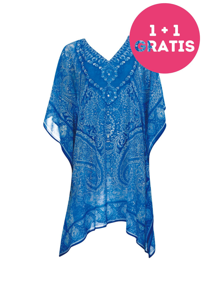 Sunflair Poncho 23803 2601 Blau/Weiss S
